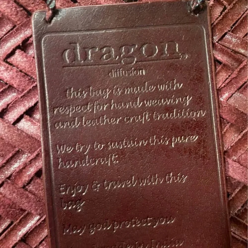 DRAGON DIFFUSION Burgundy Triple Jump Big Tote - Picture 2 of 3
